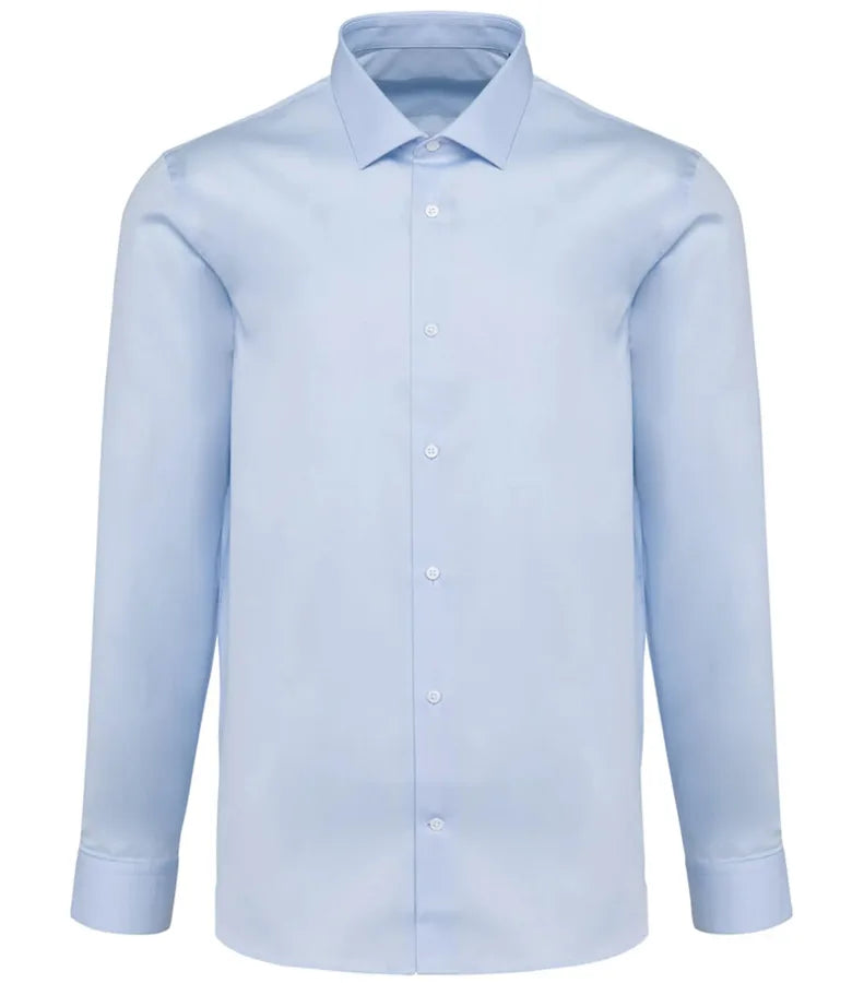 Men's Long-Sleeved Twill Shirt EssentialLightBlue