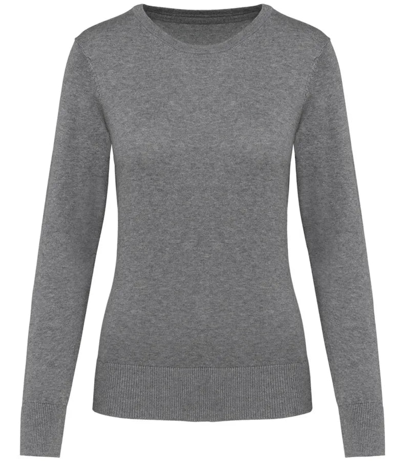Ladie's Crew Neck Supima® Jumper GreyHeather