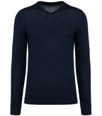 Men's V-Neck Merino Jumper DeepNavy