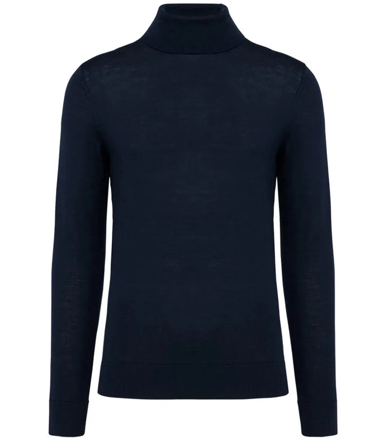 Men's Roll-Neck Merino Jumper DeepNavy