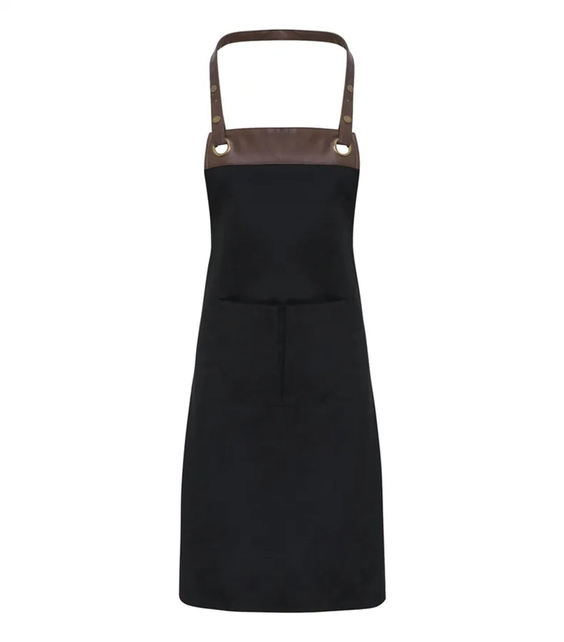 Espresso Bib Apron Black/Brown