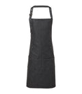 Jeans stitch bib apron BlackDenim