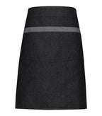 Domain contrast denim waist apron BlackDenim