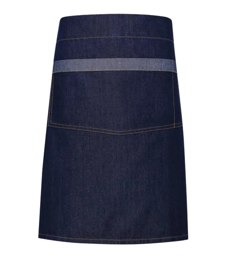 Domain contrast denim waist apron IndigoDenim