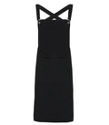 Cross Back Barista Bib Apron Black
