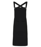Cross Back Barista Bib Apron Black