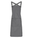 Cross Back Barista Bib Apron GreyDenim