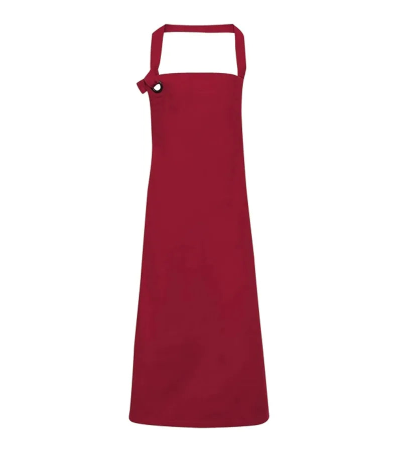 Calibre heavy cotton canvas bib apron Burgundy