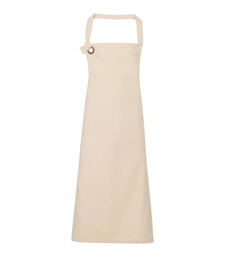 Calibre heavy cotton canvas bib apron Natural