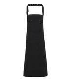 Chino cotton bib apron Black