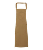 Chino cotton bib apron Khaki