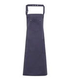 Chino cotton bib apron Steel