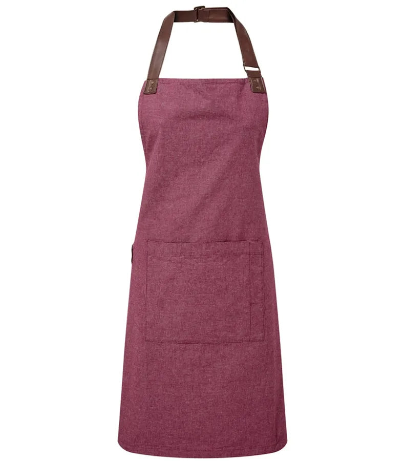 Annex Oxford Bib Apron Burgundy