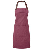 Annex Oxford Bib Apron Burgundy