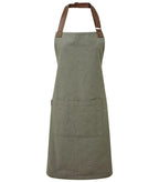 Annex Oxford Bib Apron Moss