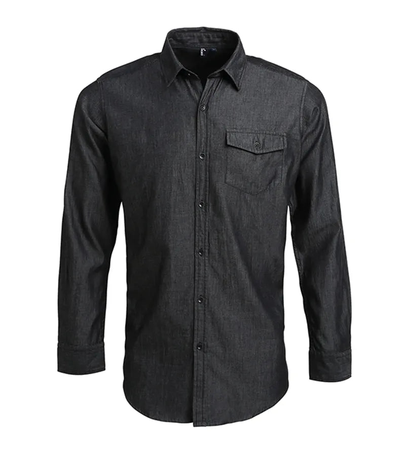 Jeans stitch denim shirt BlackDenim