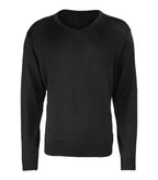 V-neck knitted sweater Black