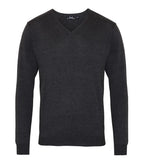 V-neck knitted sweater Charcoal