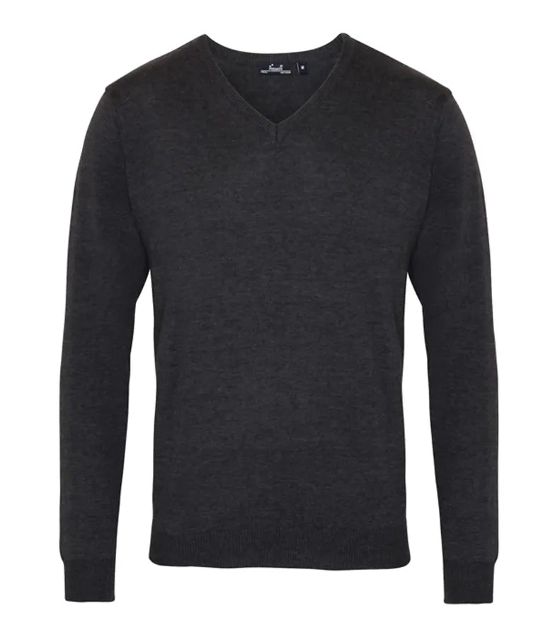 V-neck knitted sweater Charcoal