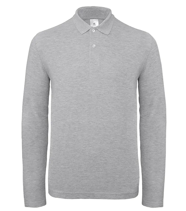 B&C ID.001 LSL HeatherGrey