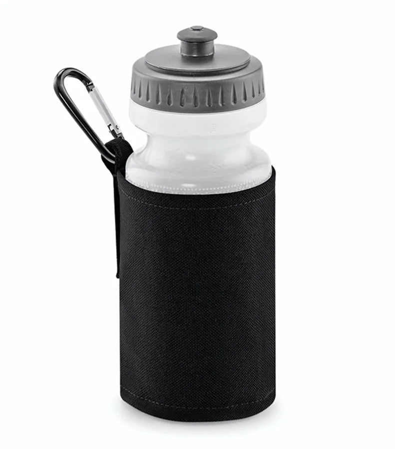Water Bottle and Holder Black
