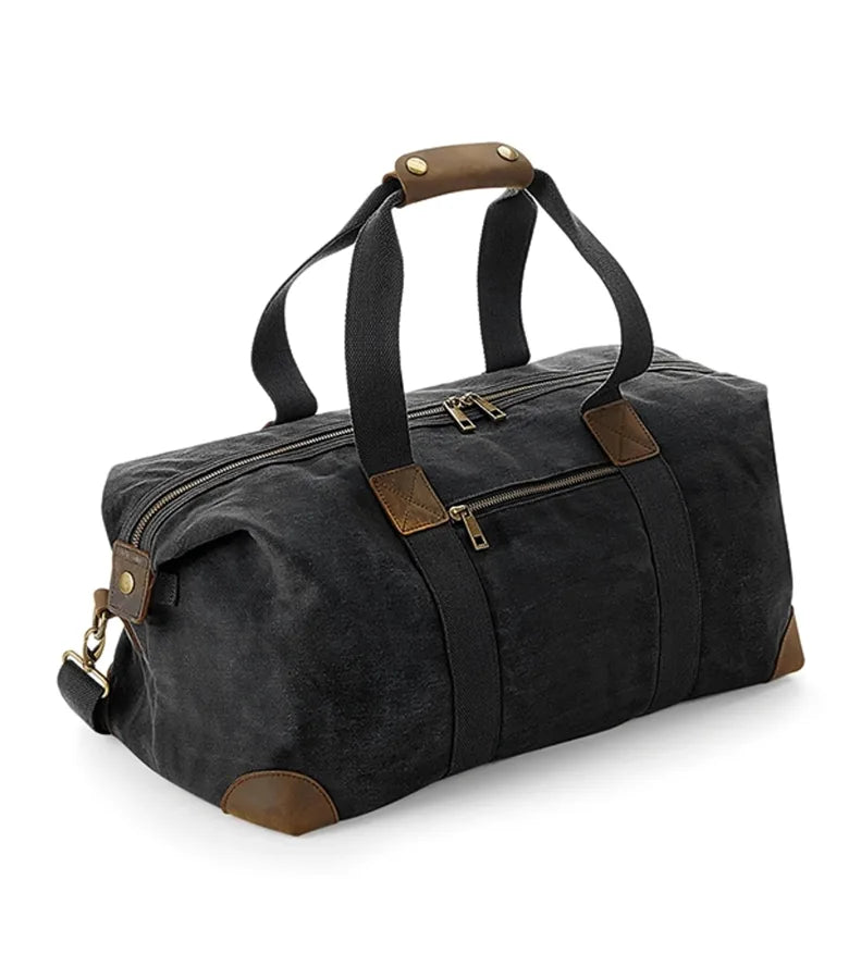 Heritage Waxed Canvas Holdall Black