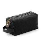Heritage Waxed Canvas Wash Bag Black