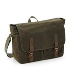 Heritage Waxed Canvas Messenger OliveGreen