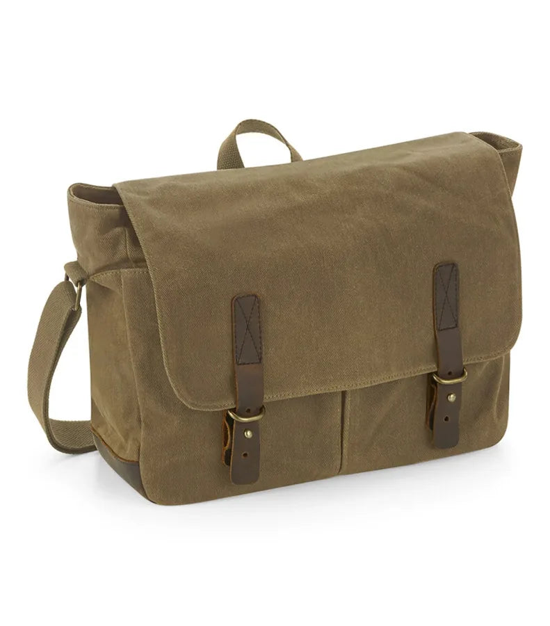 Heritage Waxed Canvas Messenger DesertSand