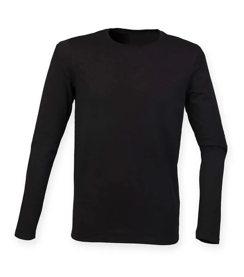 Men`s Feel Good Long Sleeved Stretch T Black