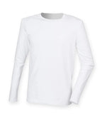 Men`s Feel Good Long Sleeved Stretch T White