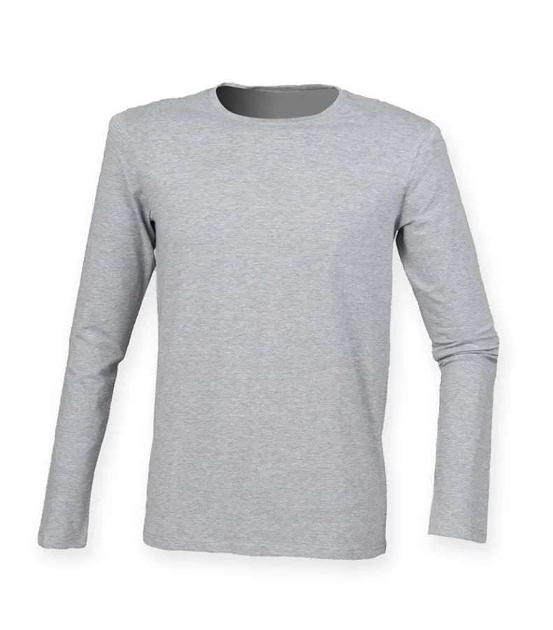 Men`s Feel Good Long Sleeved Stretch T HeatherGrey