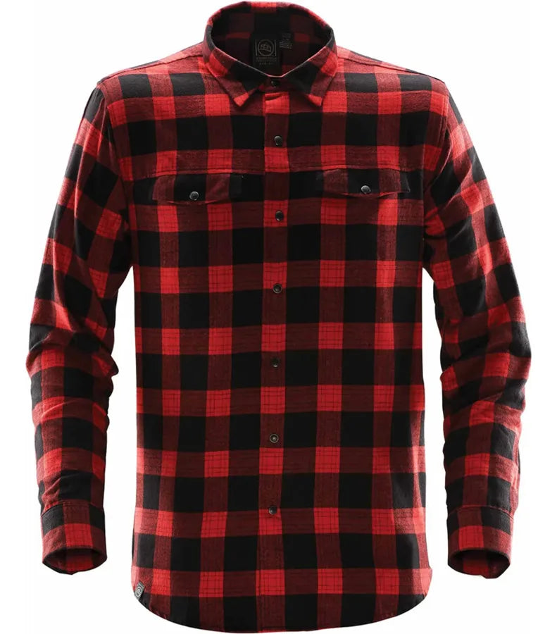 Logan Snap Front Shirt Black/RedPlaid