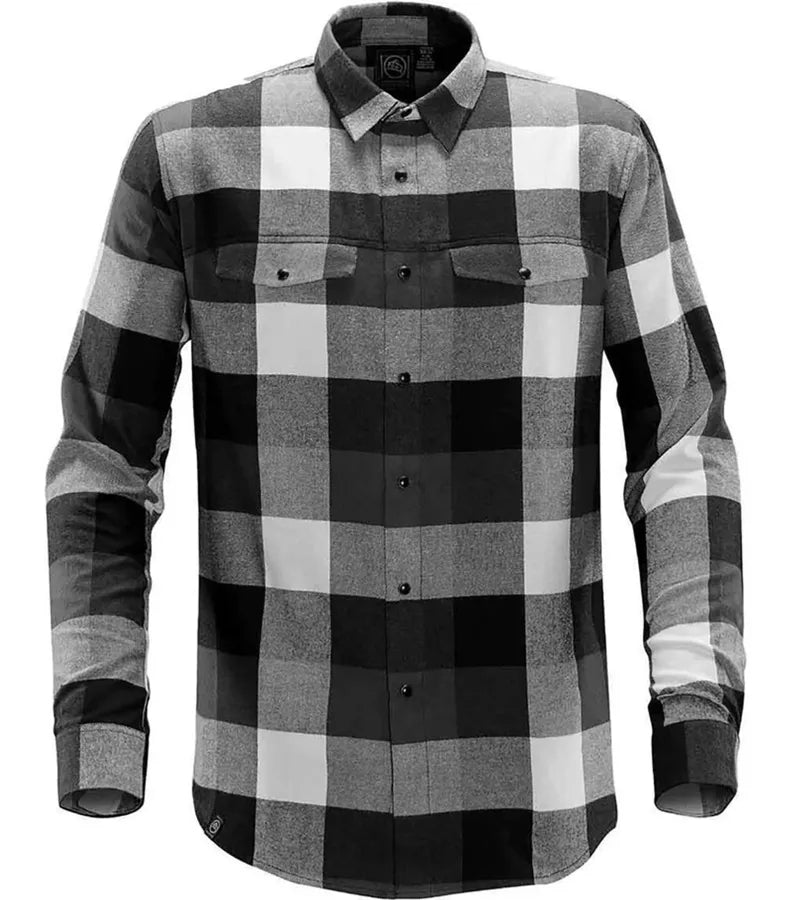 Logan Snap Front Shirt Black/Dolphin