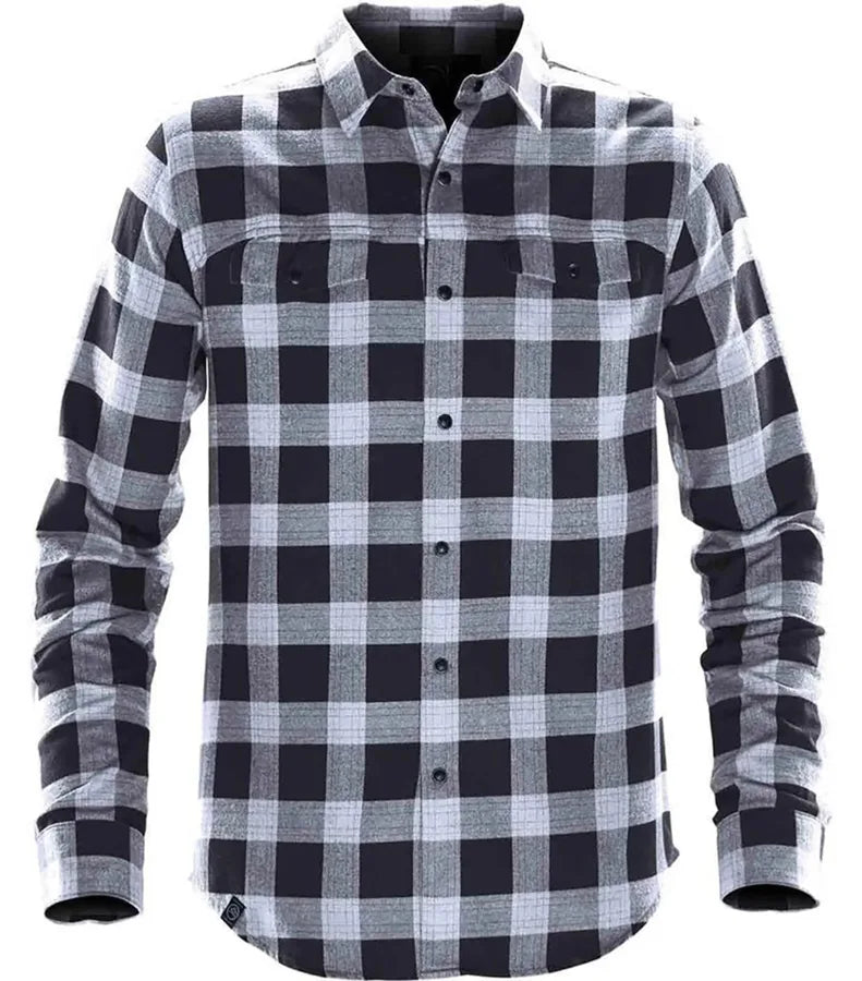 Logan Snap Front Shirt TitaniumPlaid