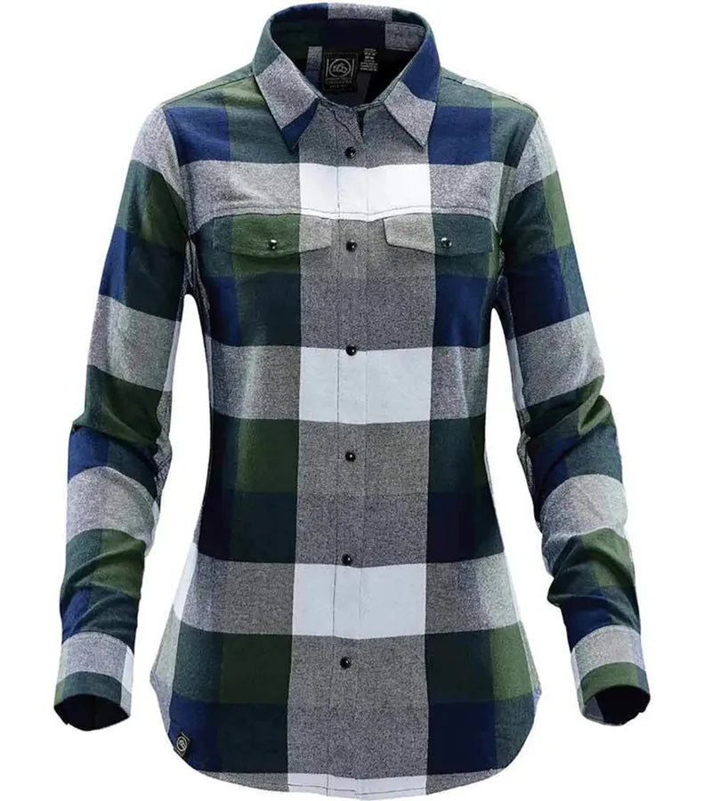 Women´s Logan Snap Front Shirt Earth/Navy