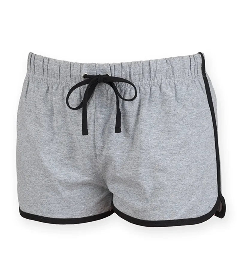 Women's retro shorts HeatherGrey/Black