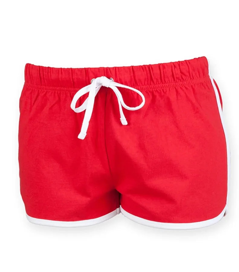 Women's retro shorts Red/White