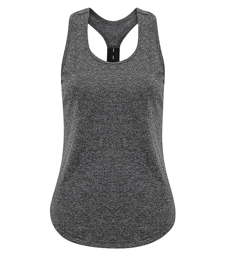 Women's TriDri® performance strap back vest BlackMelange