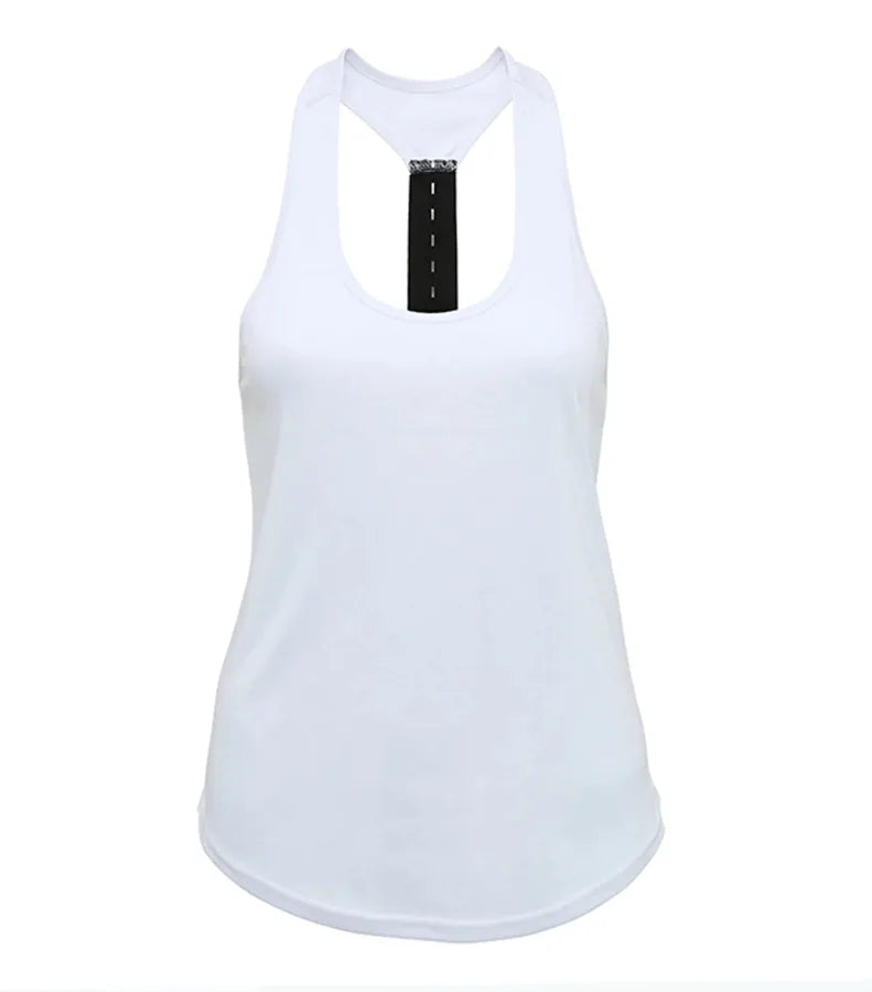 Women's TriDri® performance strap back vest White