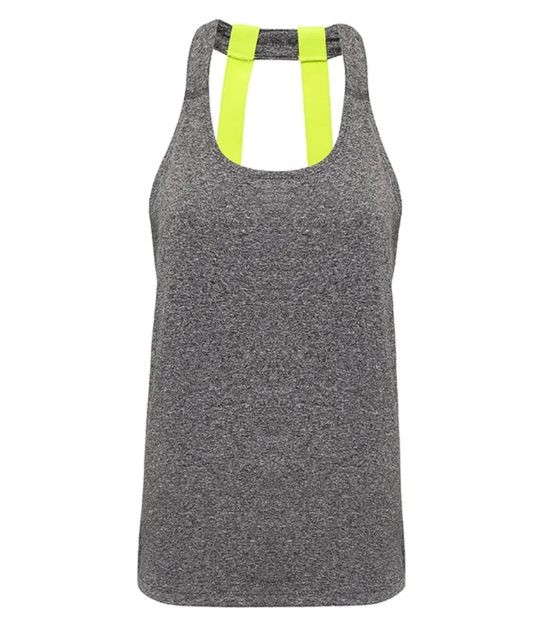 Women's TriDri® Double Strap Back Vest BlackMelange