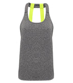 Women's TriDri® Double Strap Back Vest BlackMelange