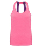 Women's TriDri® Double Strap Back Vest LightningPinkMelange