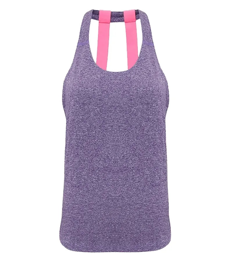 Women's TriDri® Double Strap Back Vest PurpleMelange
