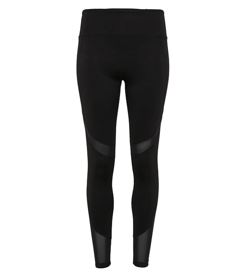 Women's TriDri® Mesh Tech Panel Leggings Full Leng Black