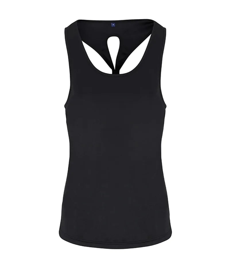 Ladies  TriDri ® Yoga Knot Vest Black