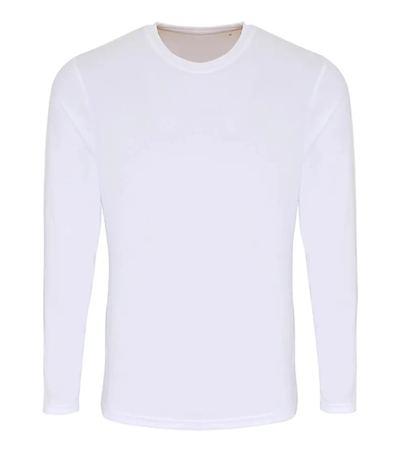 Mens TriDri® long Sleeve Performance T Shirt White