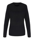 Ladies TriDri® long Sleeve Performance T Shirt Black