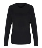 Ladies TriDri® long Sleeve Performance T Shirt Black