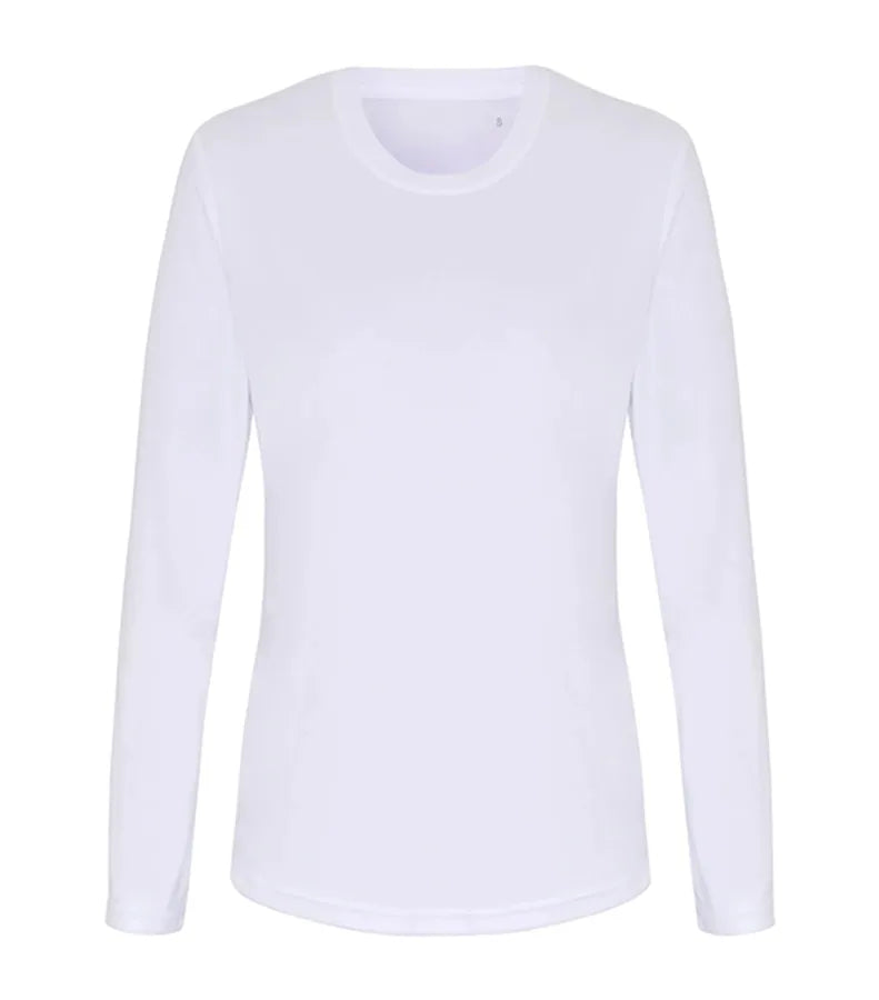 Ladies TriDri® long Sleeve Performance T Shirt White